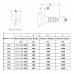 FixtureDisplays 25PK M10X70mm - Phillips Flat Head Machine Screw (Countersunk) Stainless Steel Nickel Plated Cross Recessed 302706